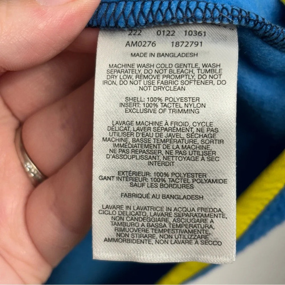 COLUMBIA Back Bowl Full Zip Fleece Jacket Mens XL BLUE YELLOW - Picture 7 of 11